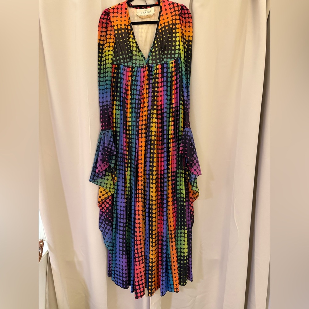 Multicolor Long Sleeve Maxi Dress - Picture 5 of 15